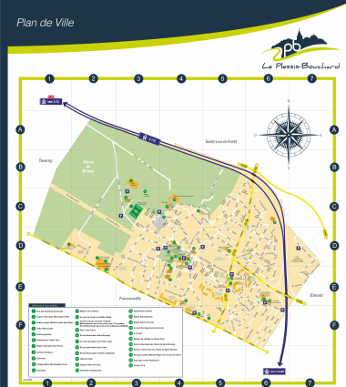 Plan de la ville du Plessis-Bouchard 