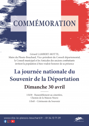 Commémoration 30 avril - Journée nationale du Souvenir de la Déportation