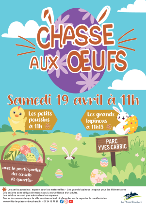 Affiche chasse aux œufs 2025